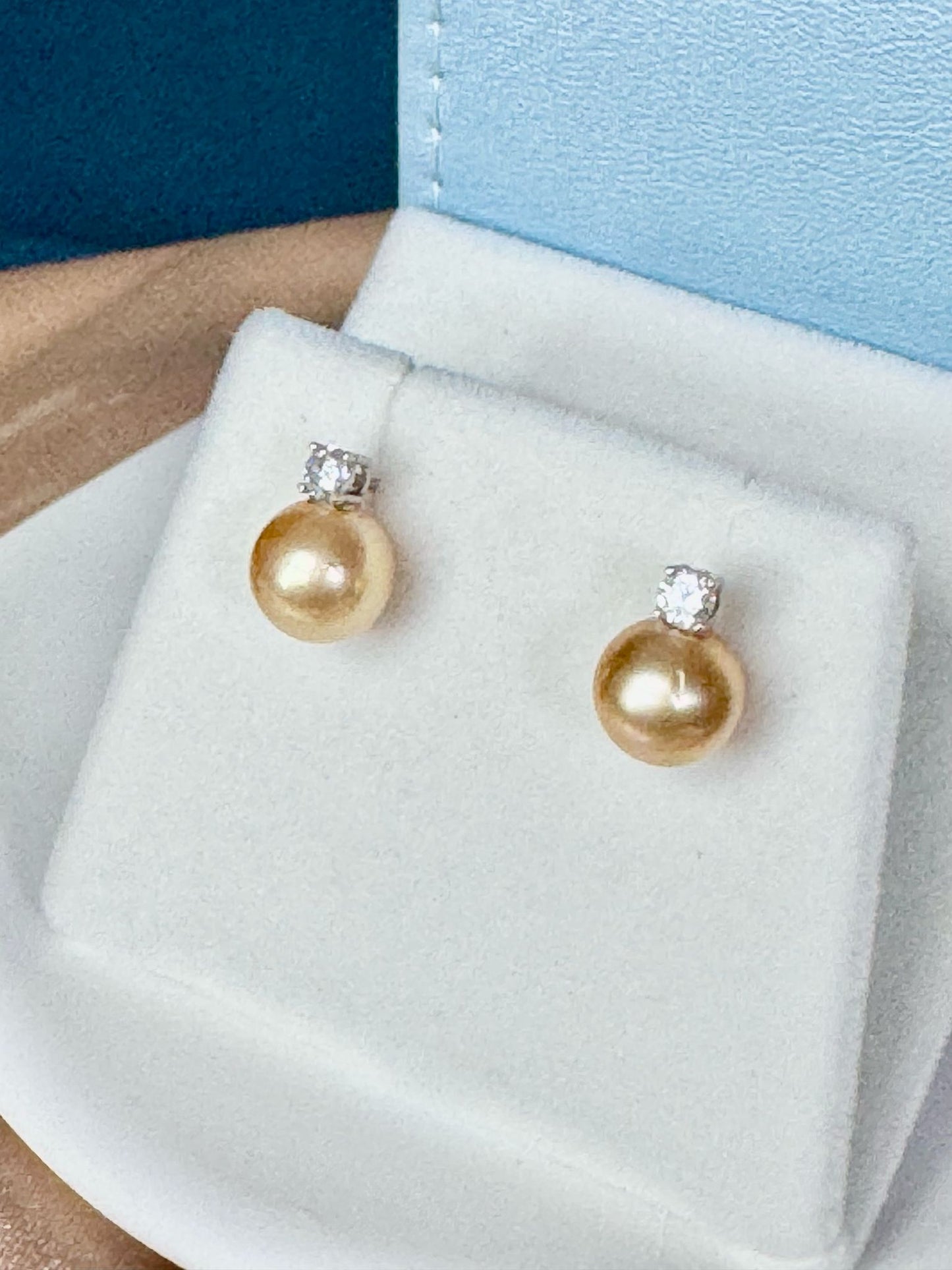 Starlight Golden South Sea Pearl Earrings (ER005)