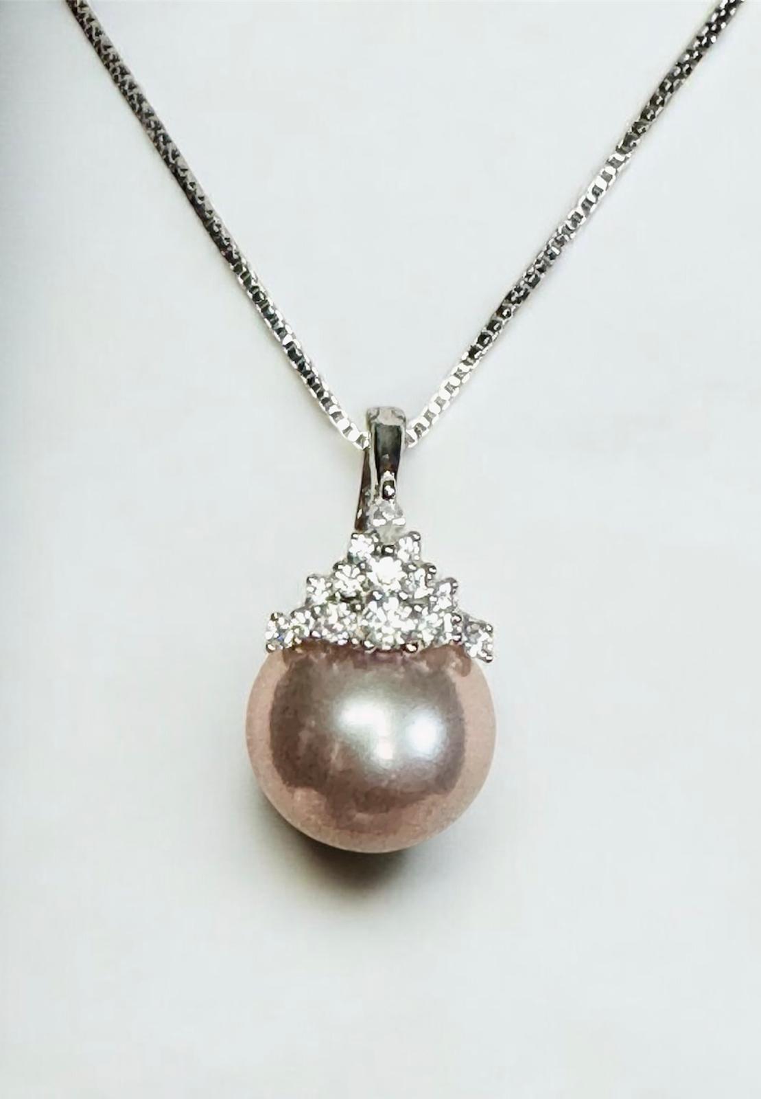 Crown Pearl Pendant (PD009)