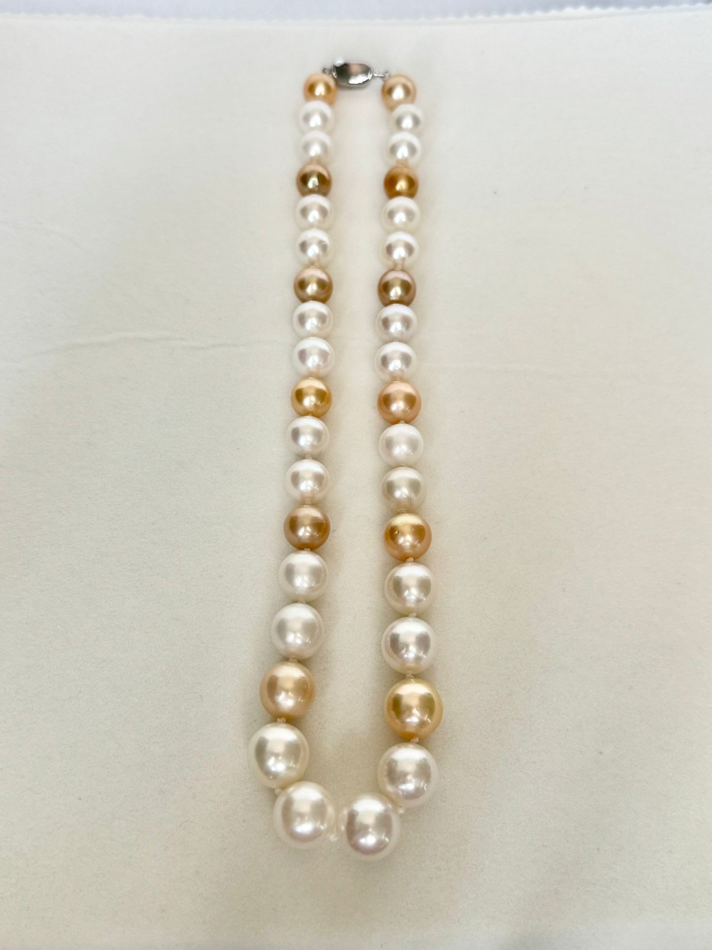 Crown of the Sea – South Sea White & Gold Pearl Necklace