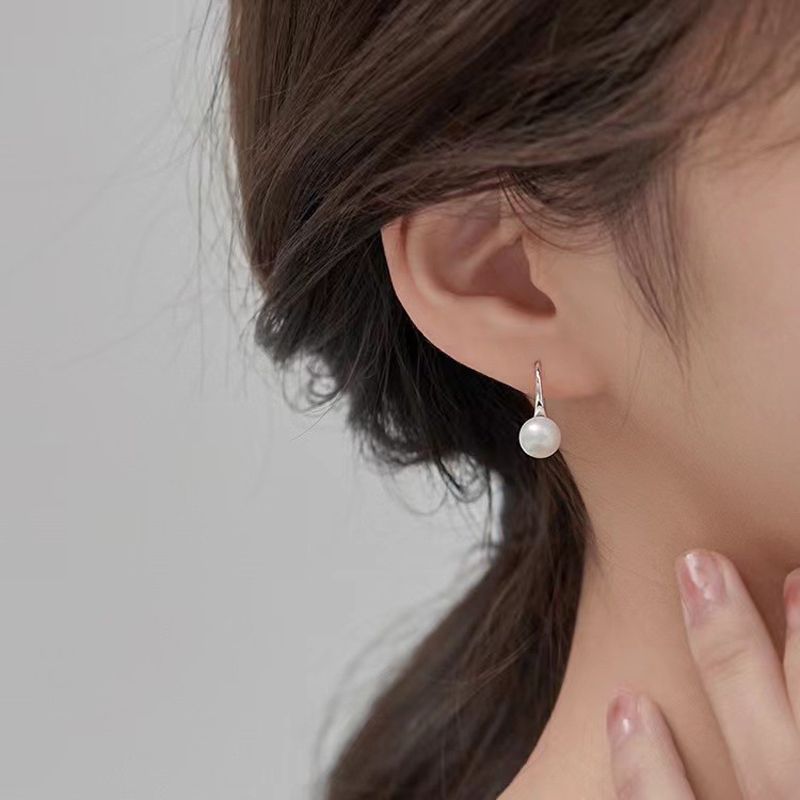 Stiletto Heels Pearls Drops Hook Earrings (ER010)
