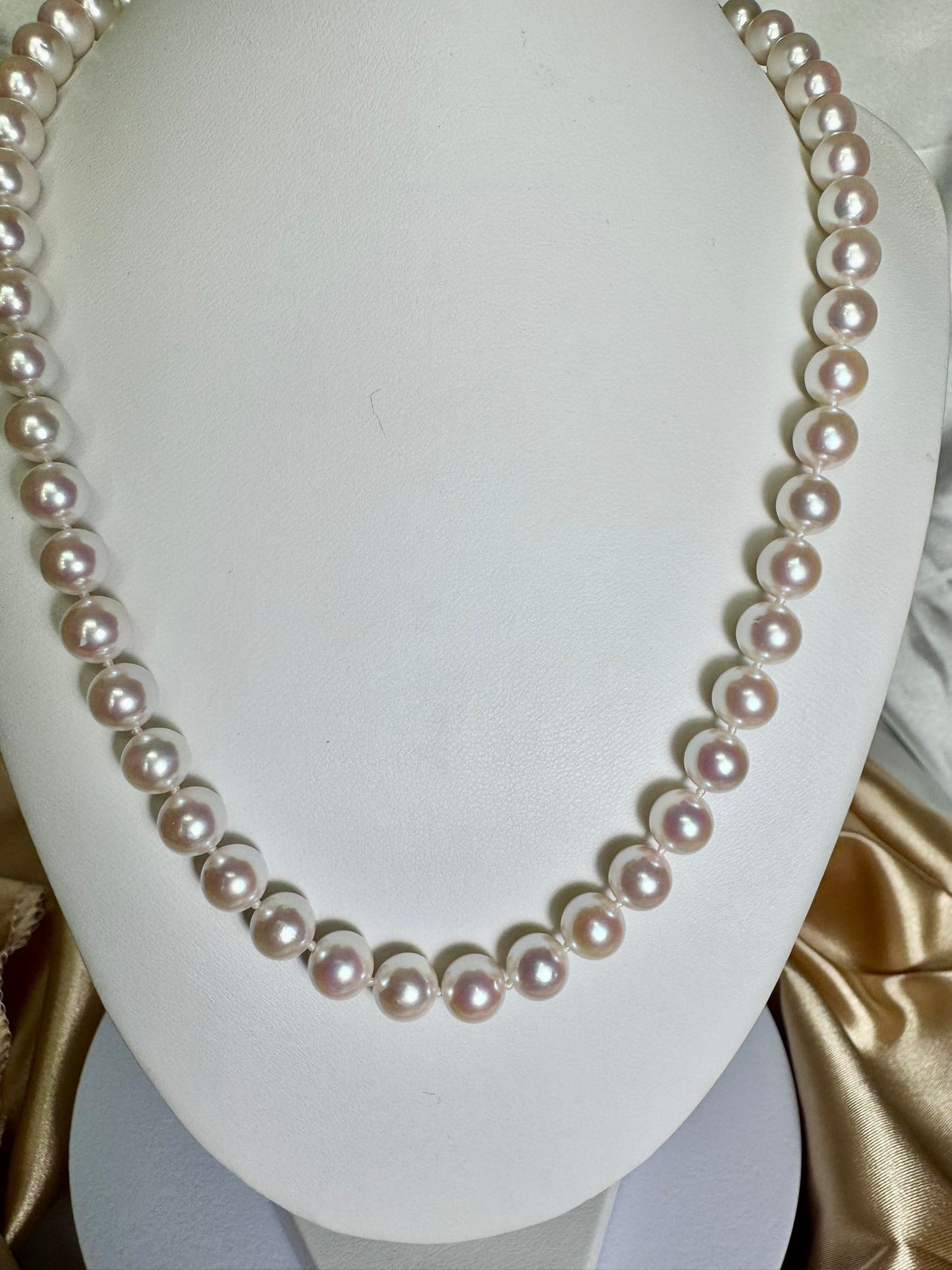 Hanadama Akoya Pearl Necklace & Earring Set – Sakura Pink Aurora Lustre (N016)