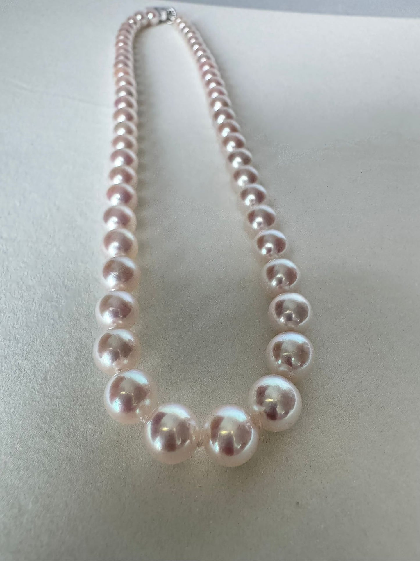 Hanadama Akoya Pearl Necklace & Earring Set – Sakura Pink Aurora Lustre (N016)