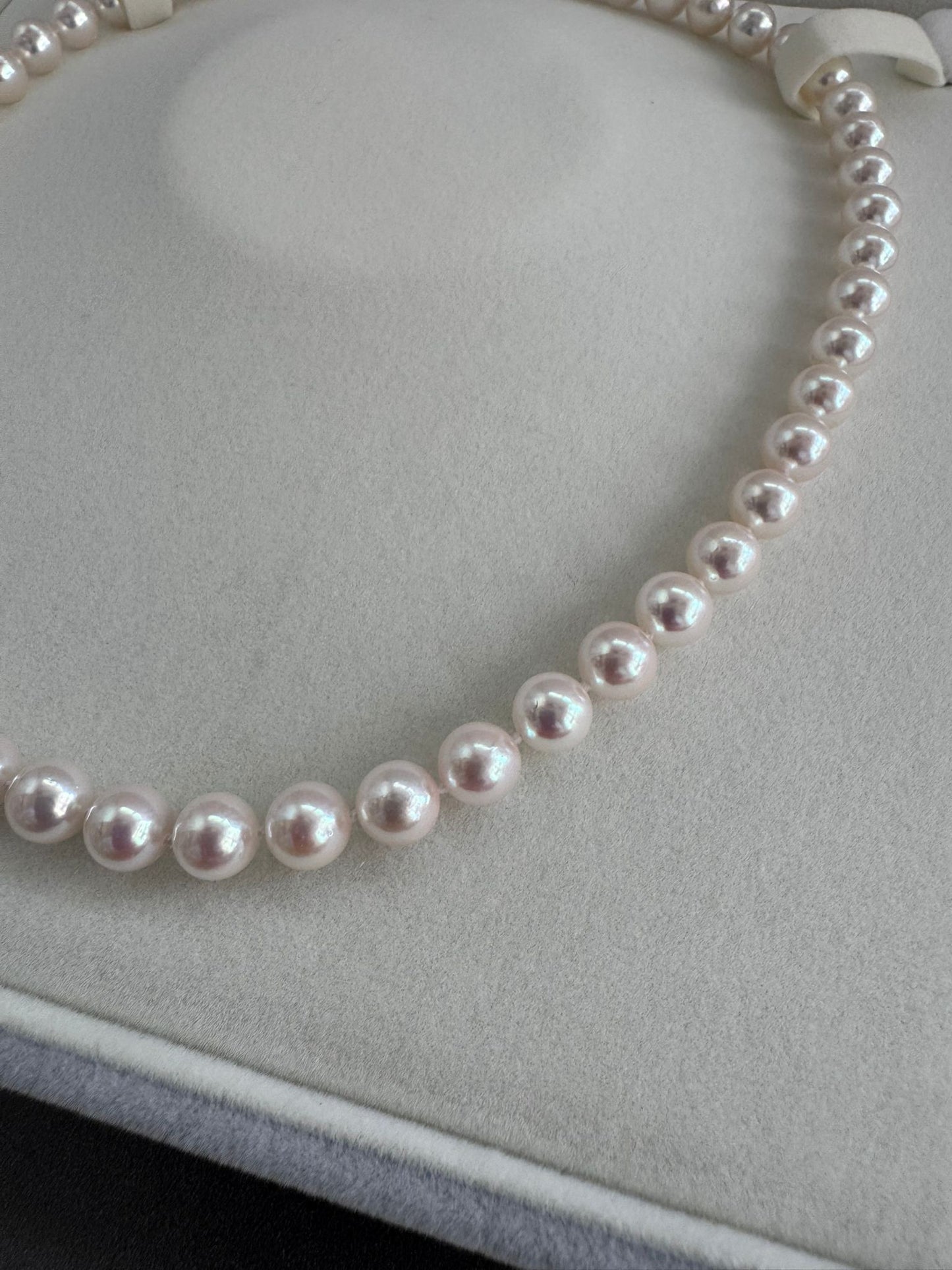 Hanadama Akoya Pearl Necklace & Earring Set – Sakura Pink Aurora Lustre (N016)