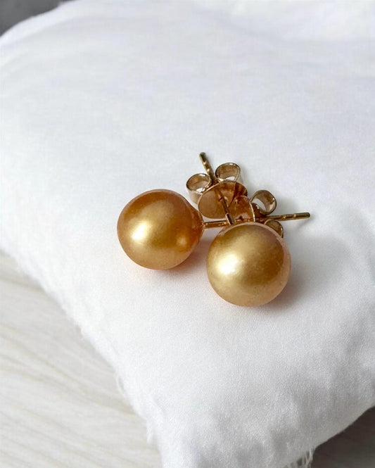 Golden South Sea Pearl Ear Stud (ER001)